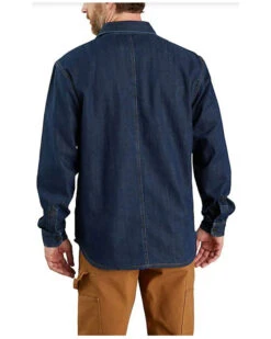 Carhartt Men's Relaxed Fit Denim Fleece Lined Snap-Front Shirt Jacket 6 Carhartt Men's Relaxed Fit Denim Fleece Lined Snap-Front Shirt Jacket -Western Cowboy Equipment Store 2000370127 400 P2