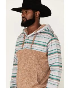 Hooey Men's Jimmy Multi-Colored Stripe 1/4 Button Hooded Pullover Sweatshirt 9 Hooey Men's Jimmy Multi-Colored Stripe 1/4 Button Hooded Pullover Sweatshirt -Western Cowboy Equipment Store 2000370561 280 P2