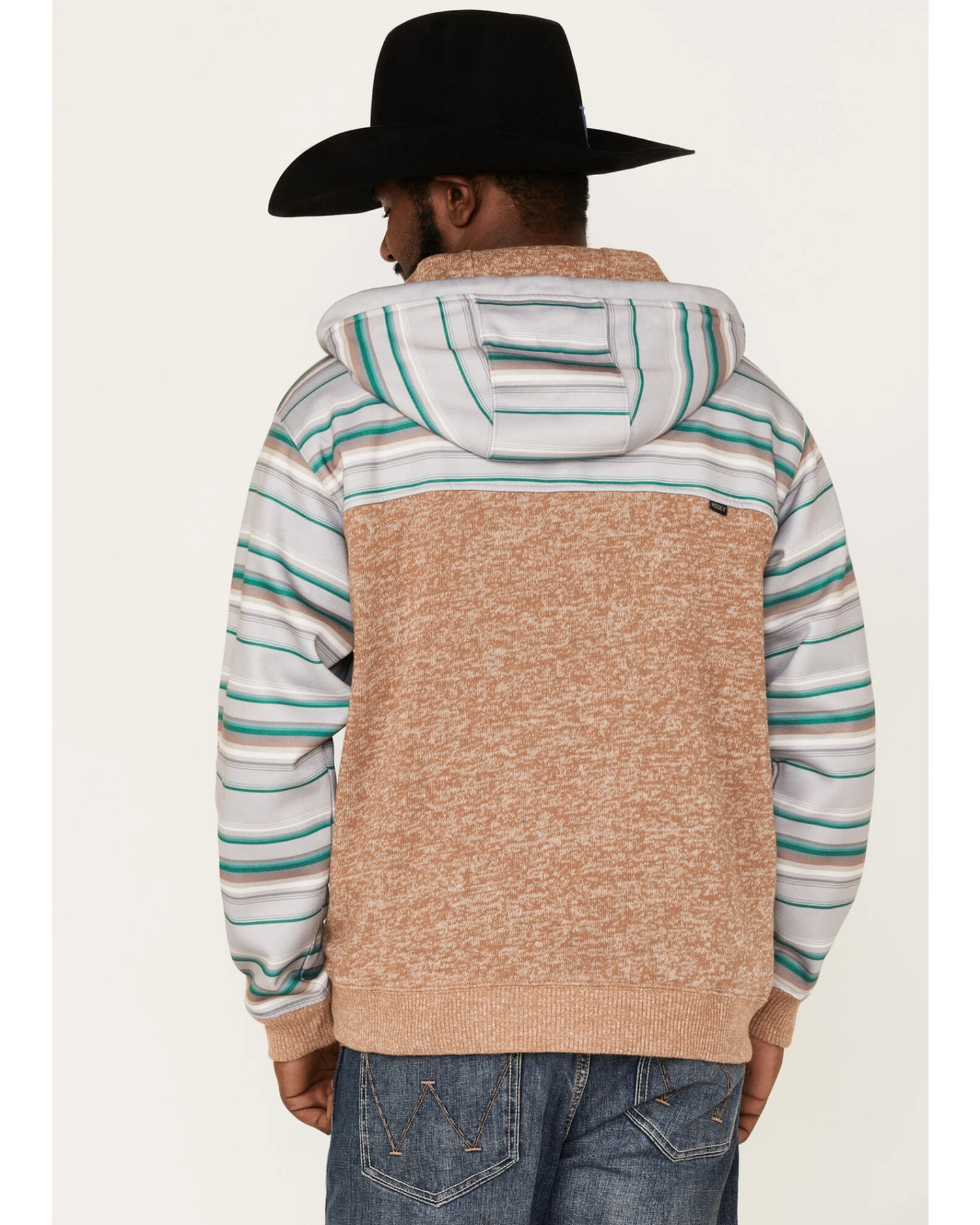 Hooey Men's Jimmy Multi-Colored Stripe 1/4 Button Hooded Pullover Sweatshirt 3 Hooey Men's Jimmy Multi-Colored Stripe 1/4 Button Hooded Pullover Sweatshirt