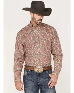 Stetson Men's Paisley Print Long Sleeve Button Down Western Shirt 9 Stetson Men's Paisley Print Long Sleeve Button Down Western Shirt -Western Cowboy Equipment Store 2000370662 600 P1