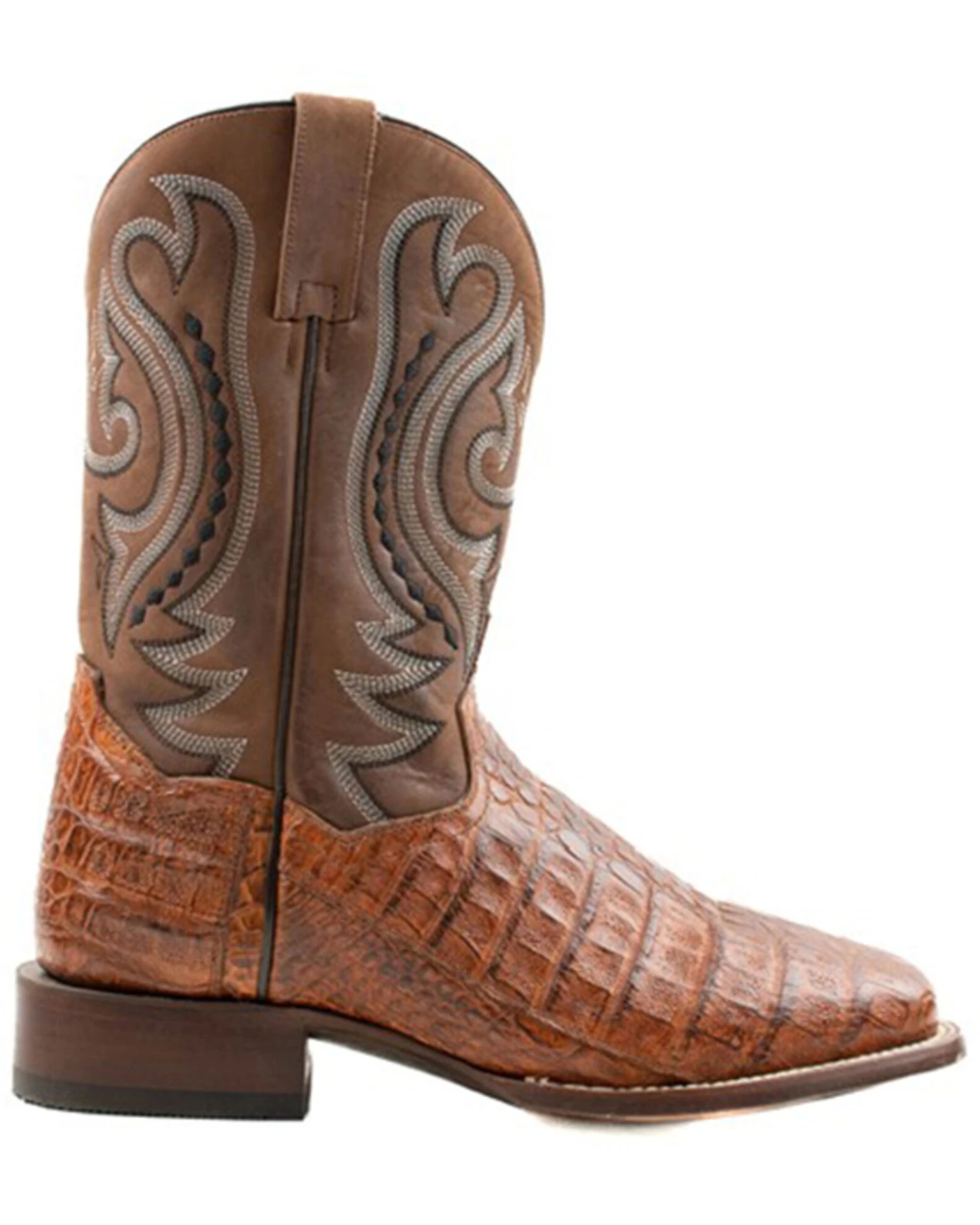 Dan Post Men's Exotic Caiman Western Boots - Broad Square Toe 7 Dan Post Men's Exotic Caiman Western Boots - Broad Square Toe - Image 5