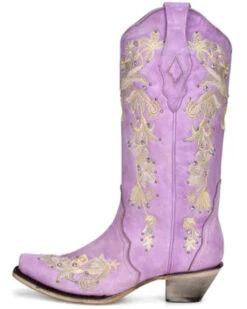 Corral Women's Embroidered Floral & Crystal Studded Tall Western Boots - Snip Toe 12 Corral Women's Embroidered Floral & Crystal Studded Tall Western Boots - Snip Toe -Western Cowboy Equipment Store 2000370778 530 P3