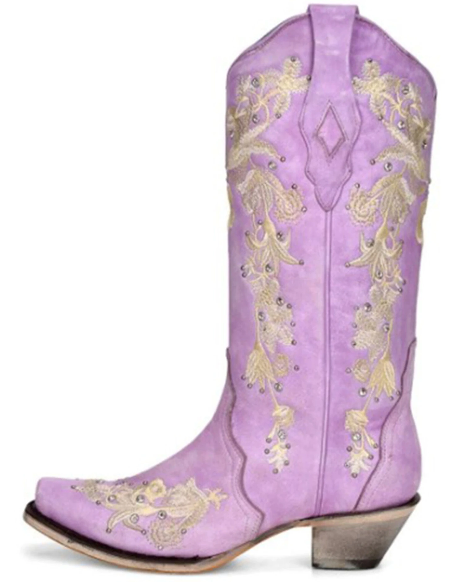 Corral Women's Embroidered Floral & Crystal Studded Tall Western Boots - Snip Toe 7 Corral Women's Embroidered Floral & Crystal Studded Tall Western Boots - Snip Toe - Image 5