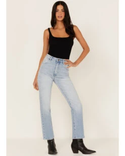 Rolla's Women's Light Wash High Rise Original Straight Jeans 7 Rolla's Women's Light Wash High Rise Original Straight Jeans -Western Cowboy Equipment Store 2000370922 400 P1