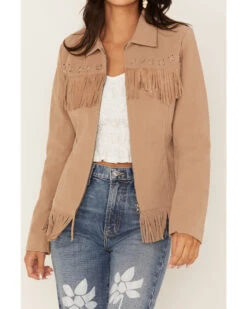 Fornia Women's Fringe Faux Leather Fringe Zip Jacket -Western Cowboy Equipment Store 2000371795 250 P3