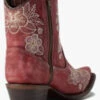 Corral Women's Flowered Embroidery Ankle Western Booties - Snip Toe 1 Corral Women's Flowered Embroidery Ankle Western Booties - Snip Toe -Western Cowboy Equipment Store 2000371810 920 P4