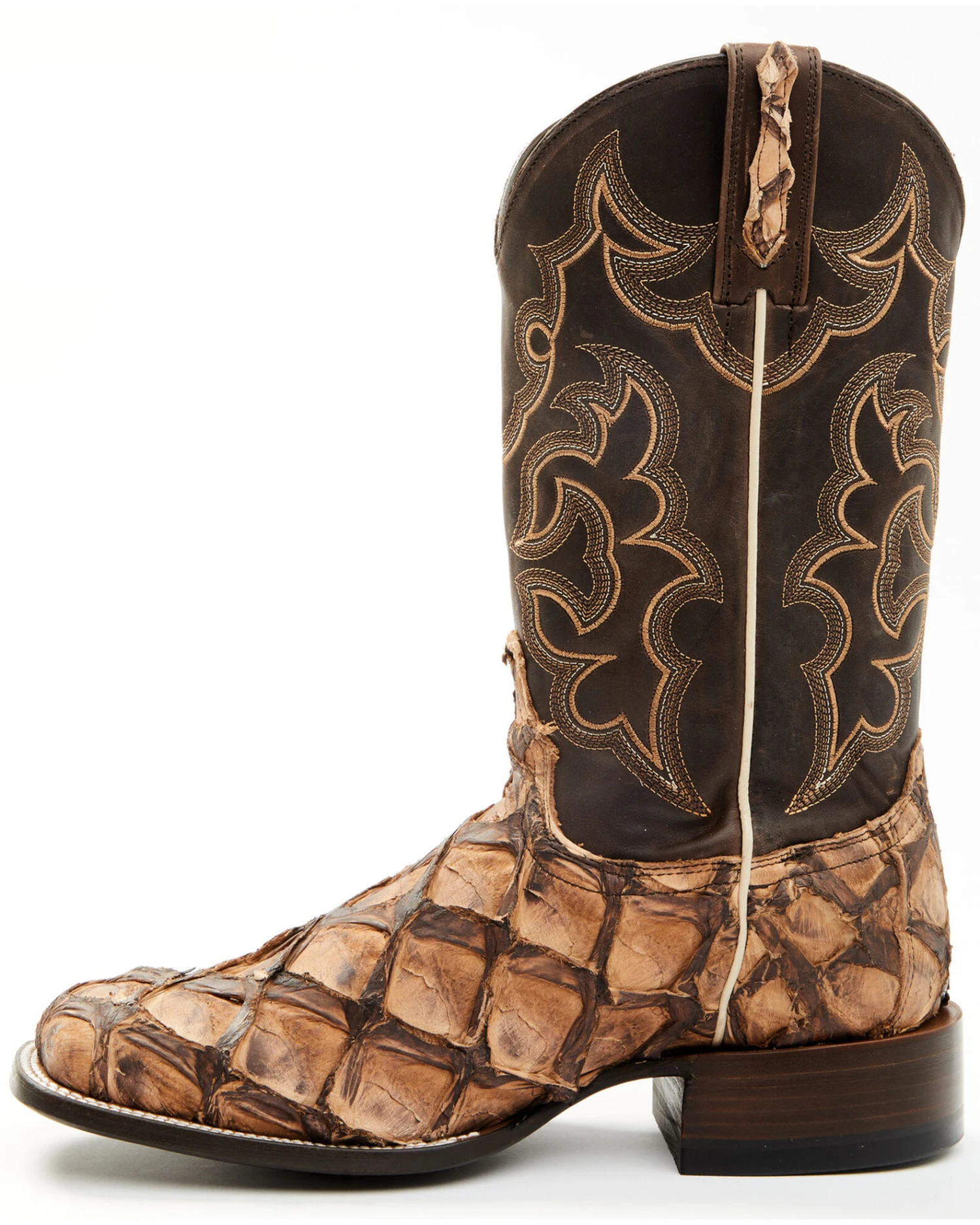 Cody James Men's Exotic Pirarucu Western Boots - Broad Square Toe 4 Cody James Men's Exotic Pirarucu Western Boots - Broad Square Toe - Image 2