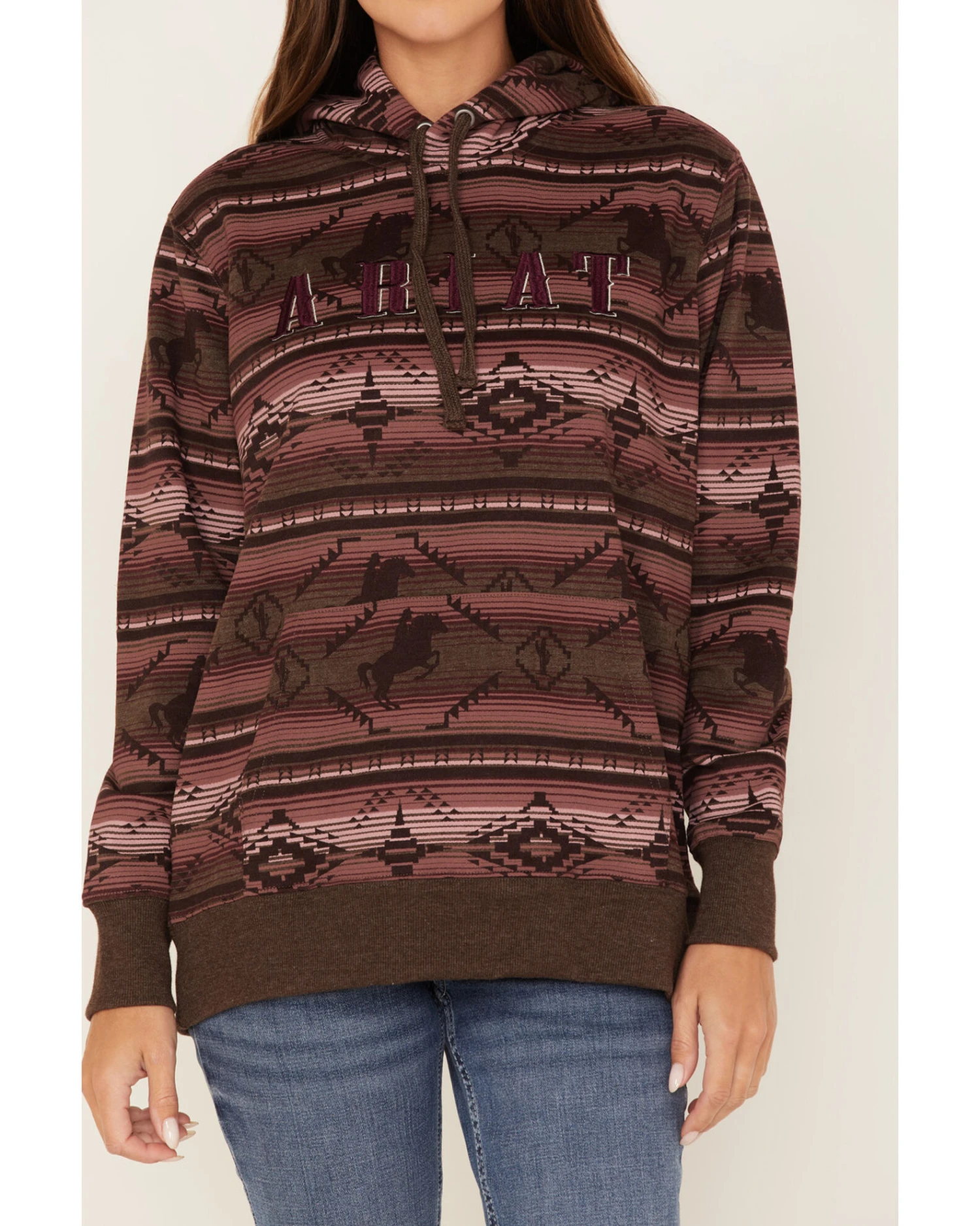 Ariat Women's R.E.A.L. Southwestern Serape Print Hoodie 4 Ariat Women's R.E.A.L. Southwestern Serape Print Hoodie - Image 2