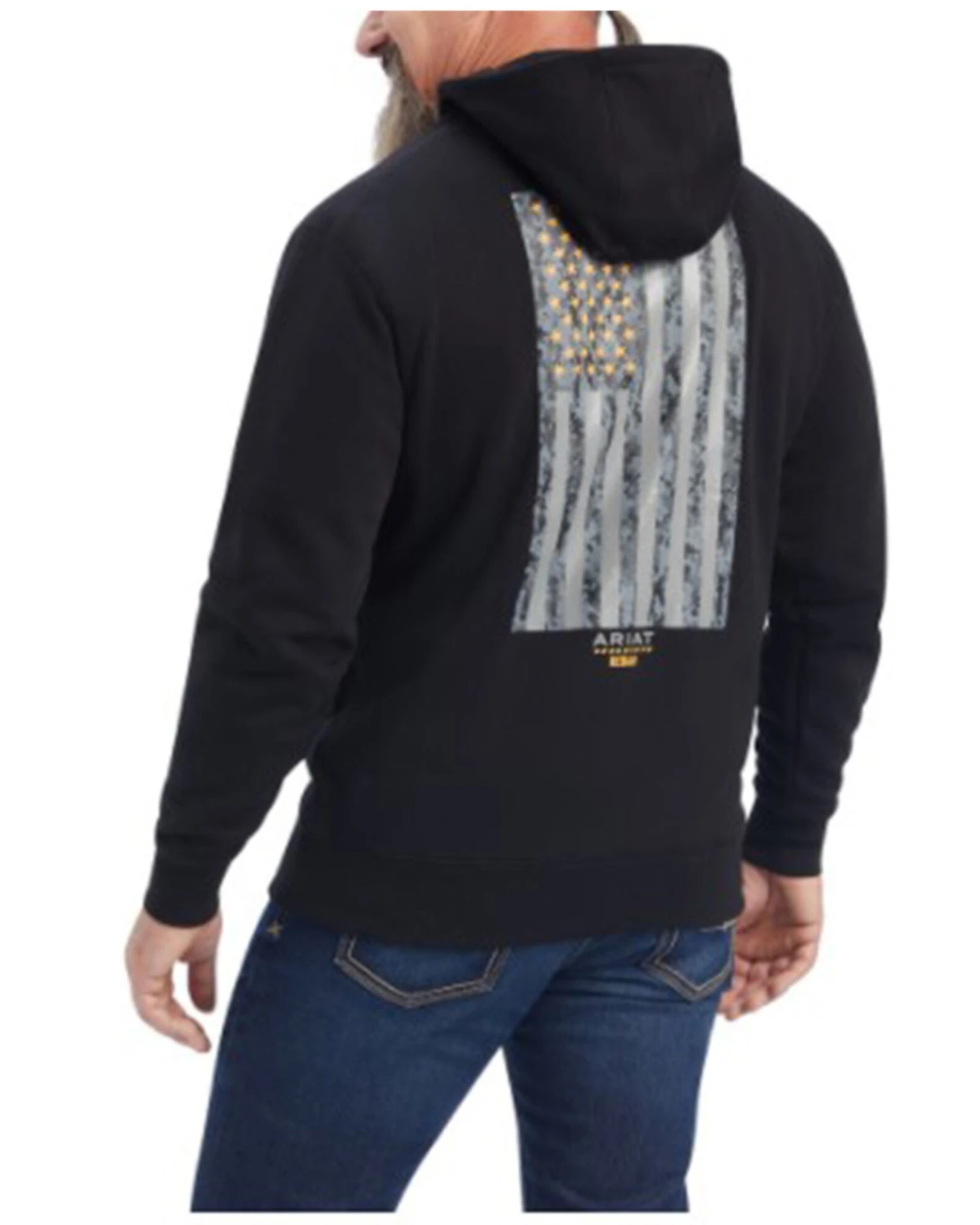 Ariat Men's Rebar Workman Reflective Flag Graphic Hooded Work Jacket - Big & Tall 4 Ariat Men's Rebar Workman Reflective Flag Graphic Hooded Work Jacket - Big & Tall - Image 2