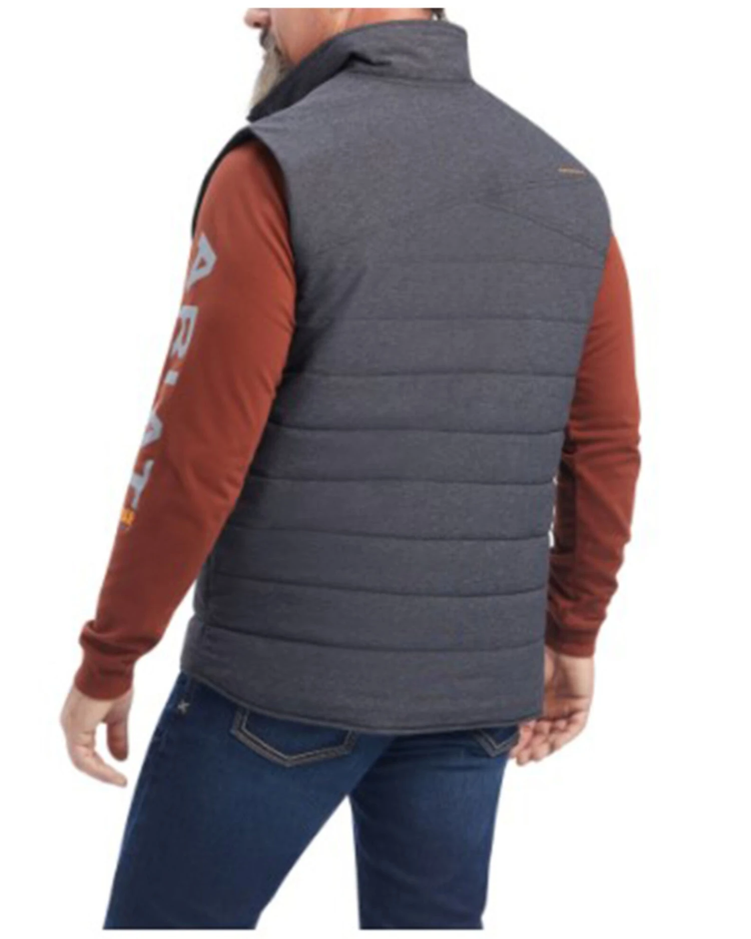 Ariat Men's Rebar Valiant Stretch Canvas Zip-Front Insulated Work Vest 4 Ariat Men's Rebar Valiant Stretch Canvas Zip-Front Insulated Work Vest - Image 2