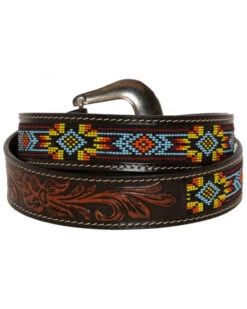 Myra Bag Women's Polychrome Southwestern Hand-Tooled Leather Belt -Western Cowboy Equipment Store 2000372201 200 P3