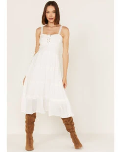 Sadie & Sage Women's Can't Wait Sleeveless Corset Tiered Midi Dress -Western Cowboy Equipment Store 2000372272 105 P2