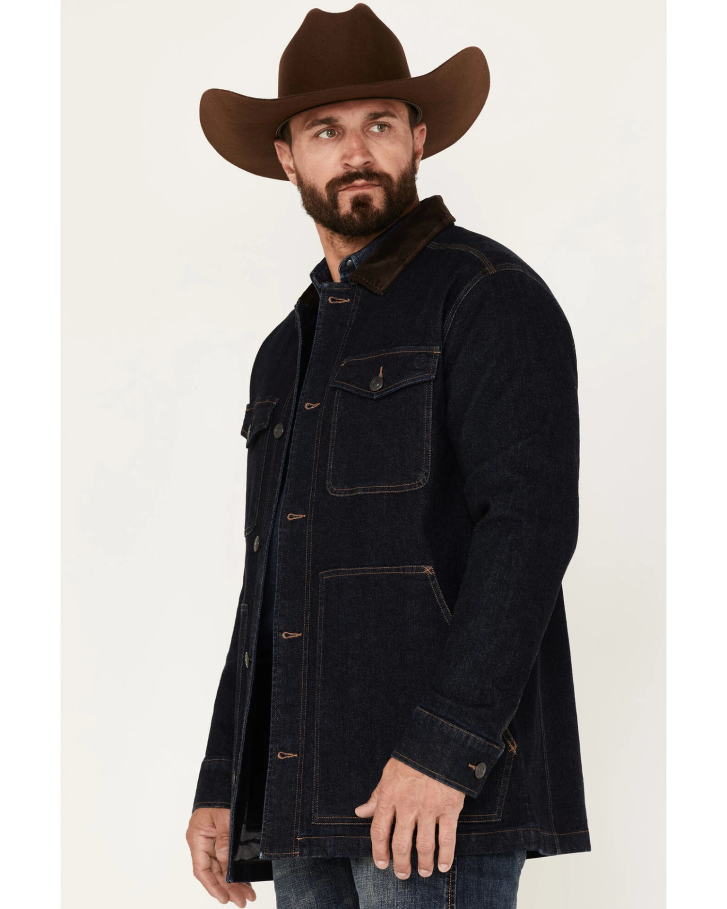 Blue Ranchwear Men's Rancher Flannel Lined Denim Jacket 3 Blue Ranchwear Men's Rancher Flannel Lined Denim Jacket