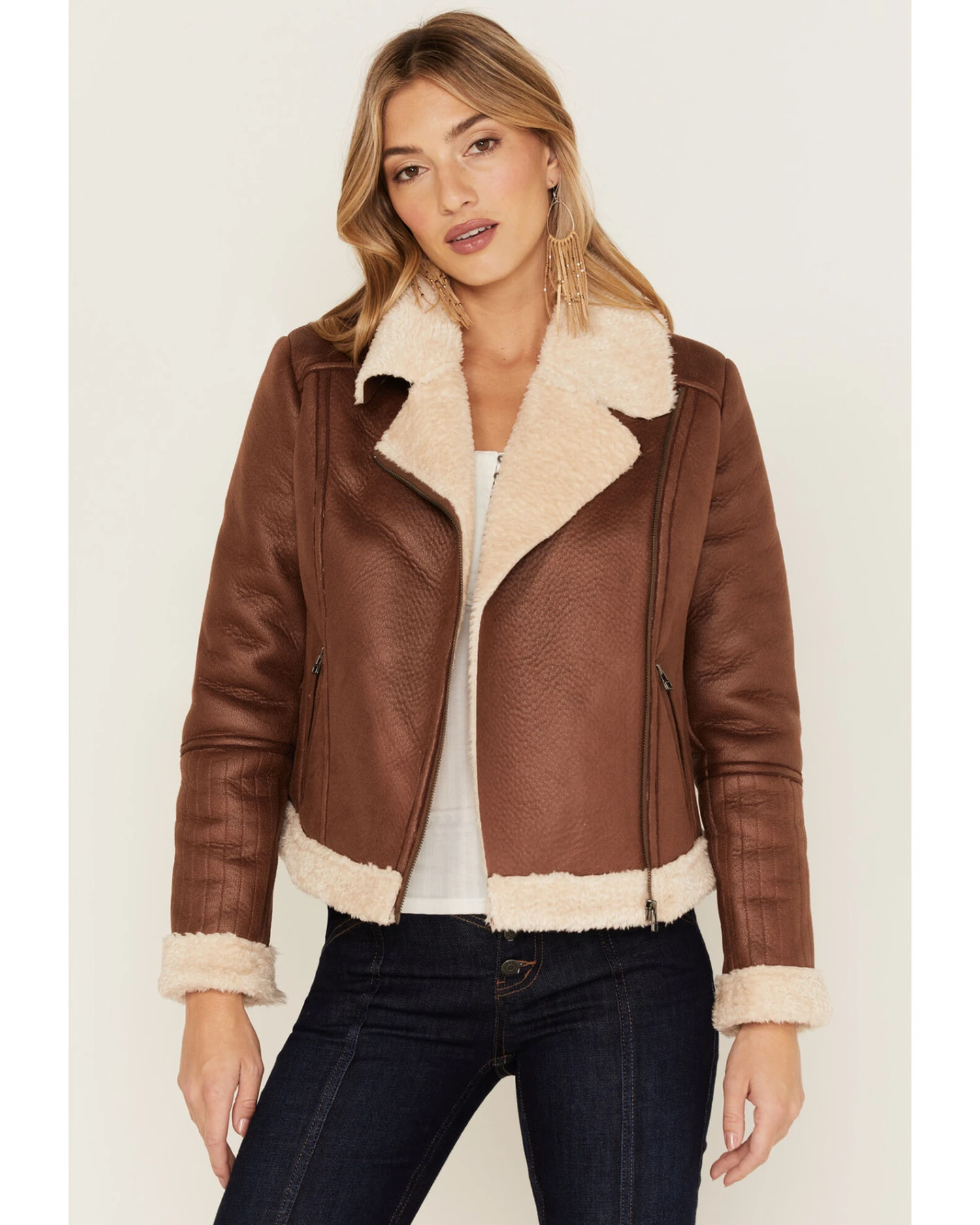 Idyllwind Women's Faux Leather & Shearling Jacket 5 Idyllwind Women's Faux Leather & Shearling Jacket - Image 3