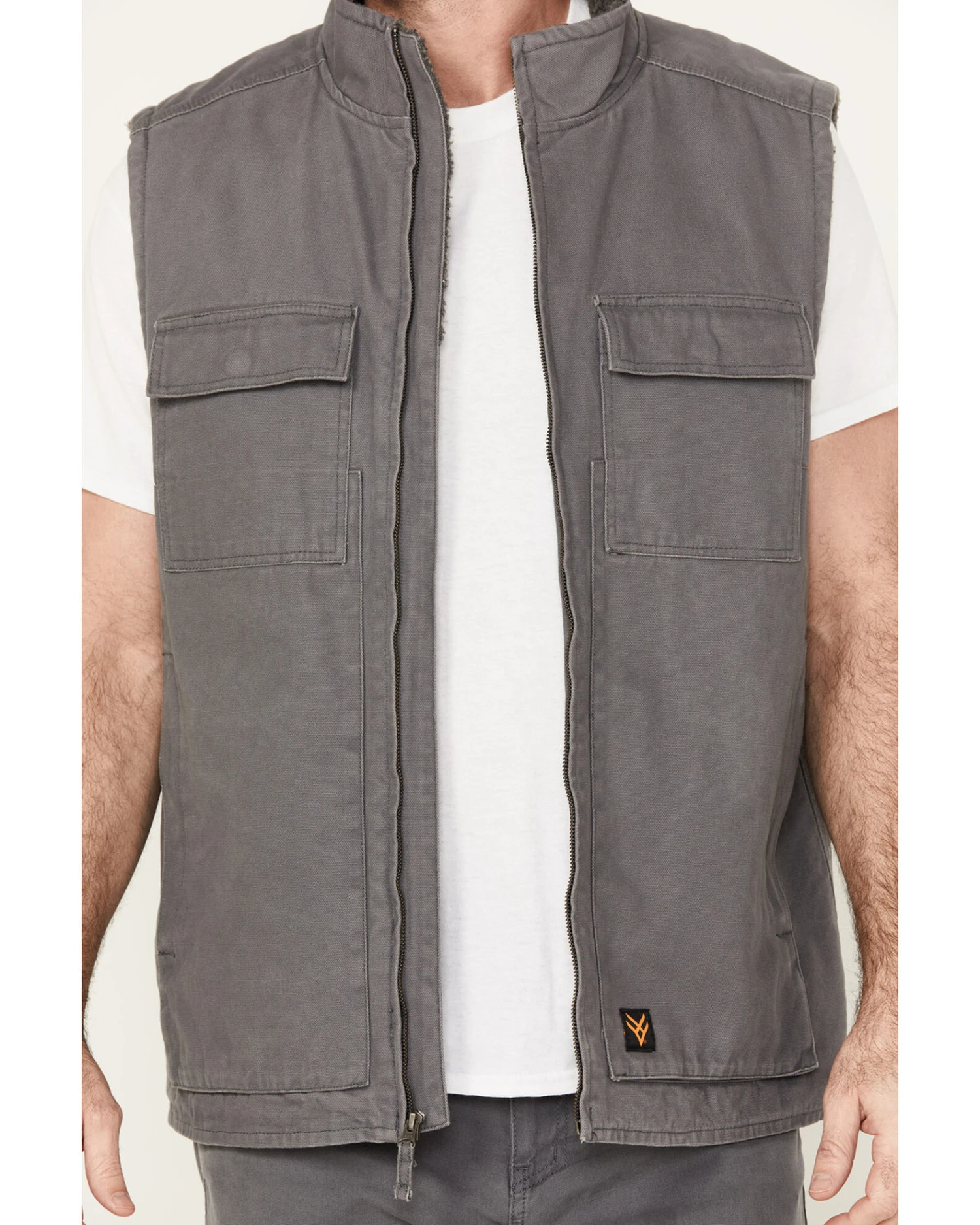 Hawx Men's Weathered Sherpa Lined Work Vest 5 Hawx Men's Weathered Sherpa Lined Work Vest - Image 3