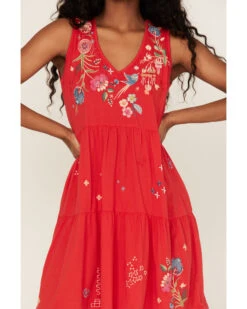 Johnny Was Women's Cleo Tiered Knit Embroidered Floral Tank Dress 9 Johnny Was Women's Cleo Tiered Knit Embroidered Floral Tank Dress -Western Cowboy Equipment Store 2000373886 600 P3