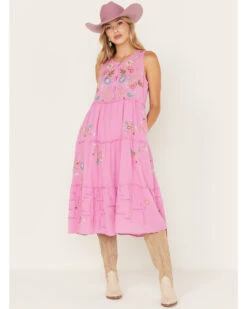 Johnny Was Women's Zanzibar Tiered Embroidered Dress 9 Johnny Was Women's Zanzibar Tiered Embroidered Dress -Western Cowboy Equipment Store 2000373887 650 P2