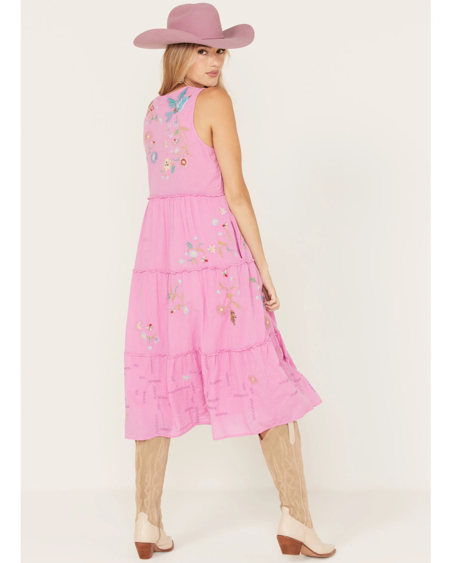 Johnny Was Women's Zanzibar Tiered Embroidered Dress 5 Johnny Was Women's Zanzibar Tiered Embroidered Dress - Image 3