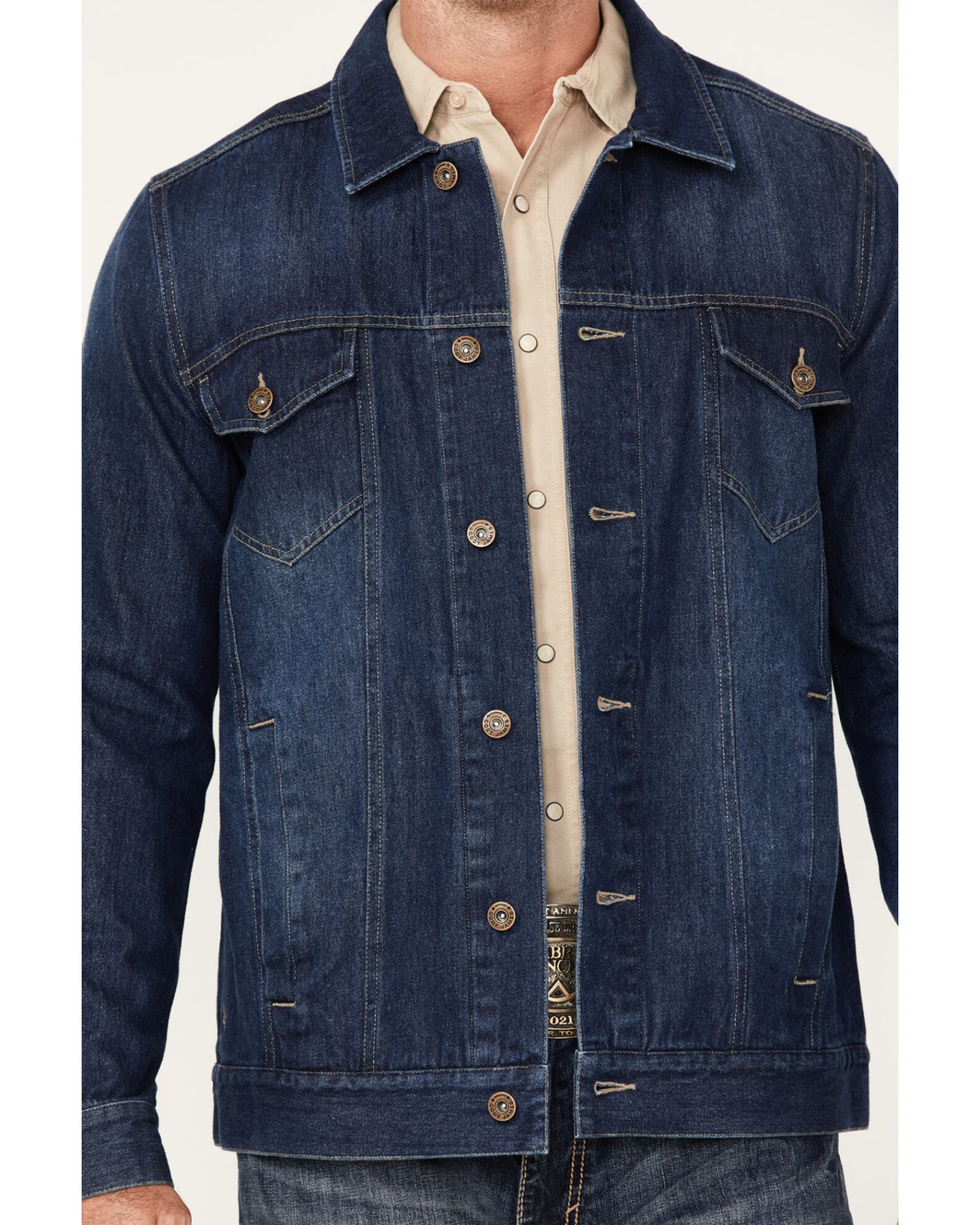 Cody James Men's Coasting Medium Wash Unlined Denim Jacket 7 Cody James Men's Coasting Medium Wash Unlined Denim Jacket - Image 5