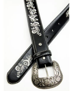 Shyanne Women's Floral Embroidered Crystal Belt