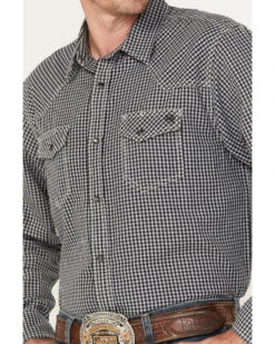 Blue Ranchwear Men's Gingham Print Work Pearl Snap Western Shirt 9 Blue Ranchwear Men's Gingham Print Work Pearl Snap Western Shirt -Western Cowboy Equipment Store 2000374163 022 P3