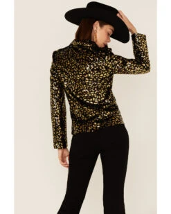 Any Old Iron Women's Sequin Scale Blazer Jacket 8 Any Old Iron Women's Sequin Scale Blazer Jacket -Western Cowboy Equipment Store 2000374271 710 P4
