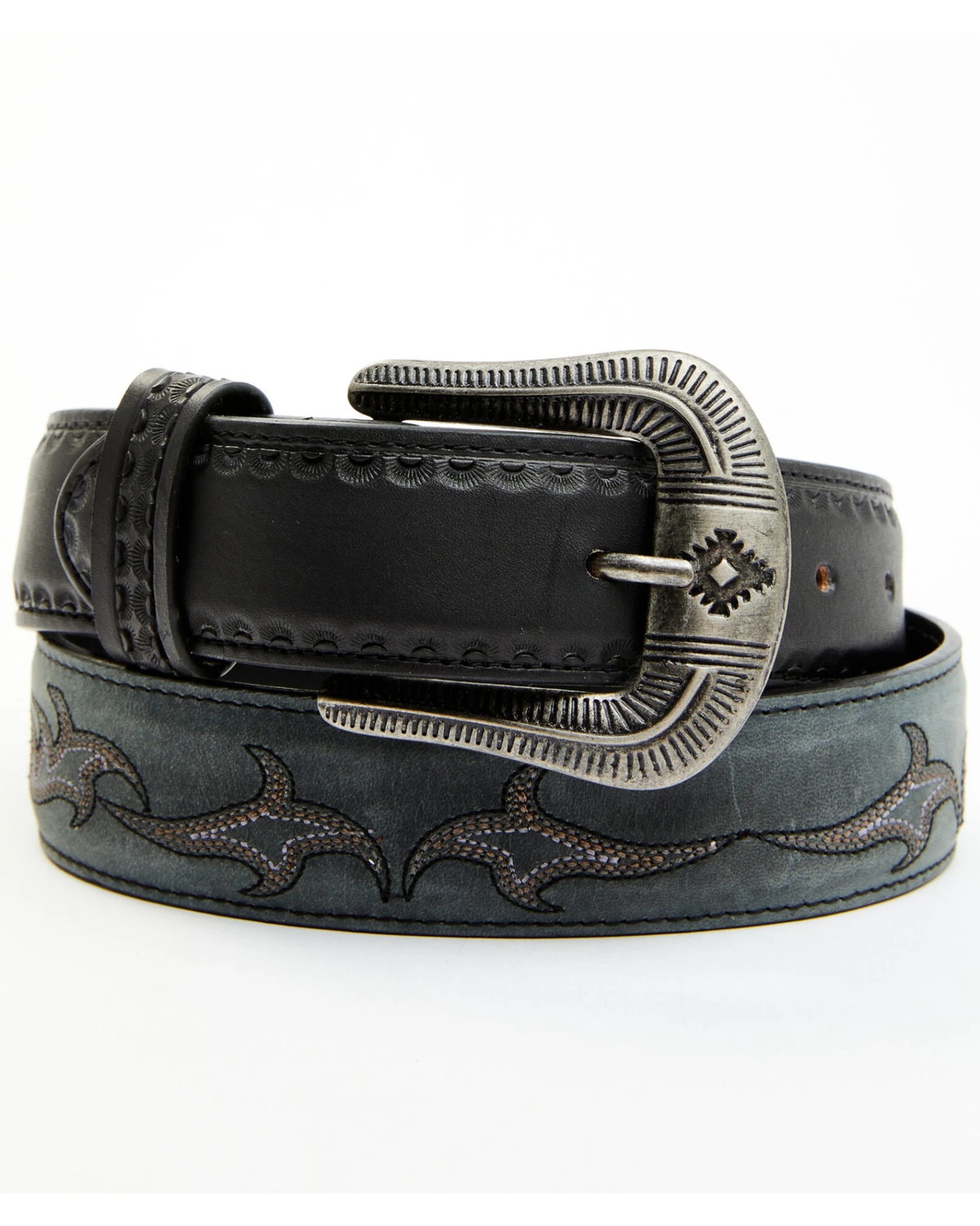Moonshine Spirit Men's Mad Cat Western Leather Belt 4 Moonshine Spirit Men's Mad Cat Western Leather Belt - Image 2