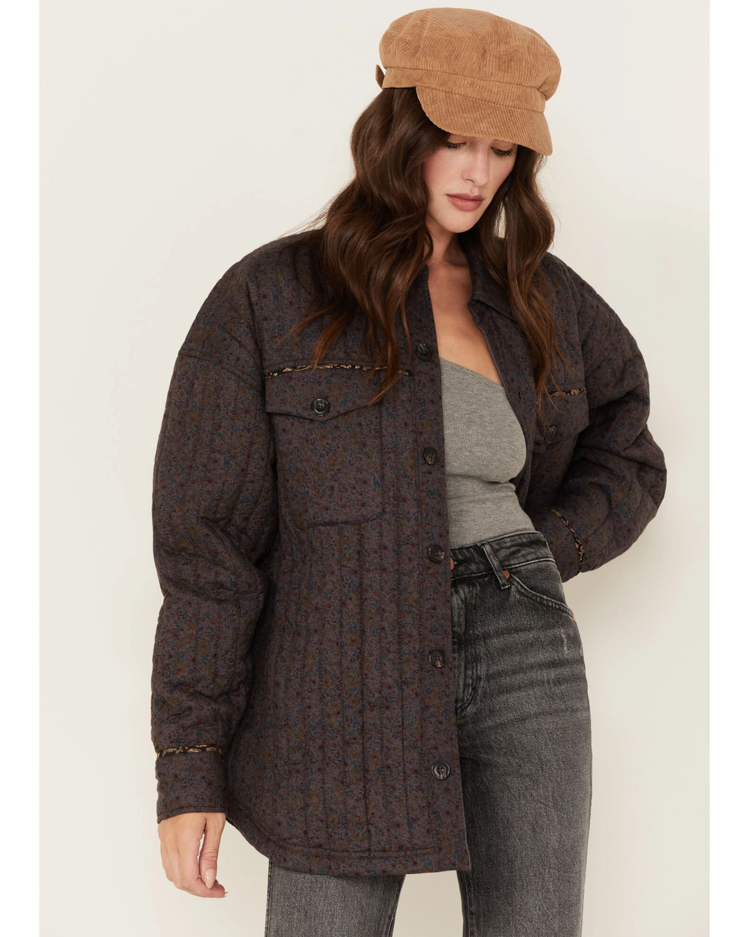 Cleo + Wolf Women's Novelty Quilted Shacket 4 Cleo + Wolf Women's Novelty Quilted Shacket - Image 2