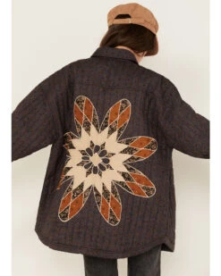 Cleo + Wolf Women's Novelty Quilted Shacket