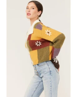 Cleo + Wolf Women's Patchwork Floral Knit Sweater 9 Cleo + Wolf Women's Patchwork Floral Knit Sweater -Western Cowboy Equipment Store 2000374831 710 P2