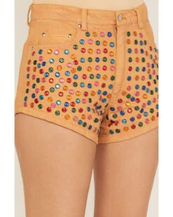 Understated Leather Women's Elvis Rhinestone Denim Shorts