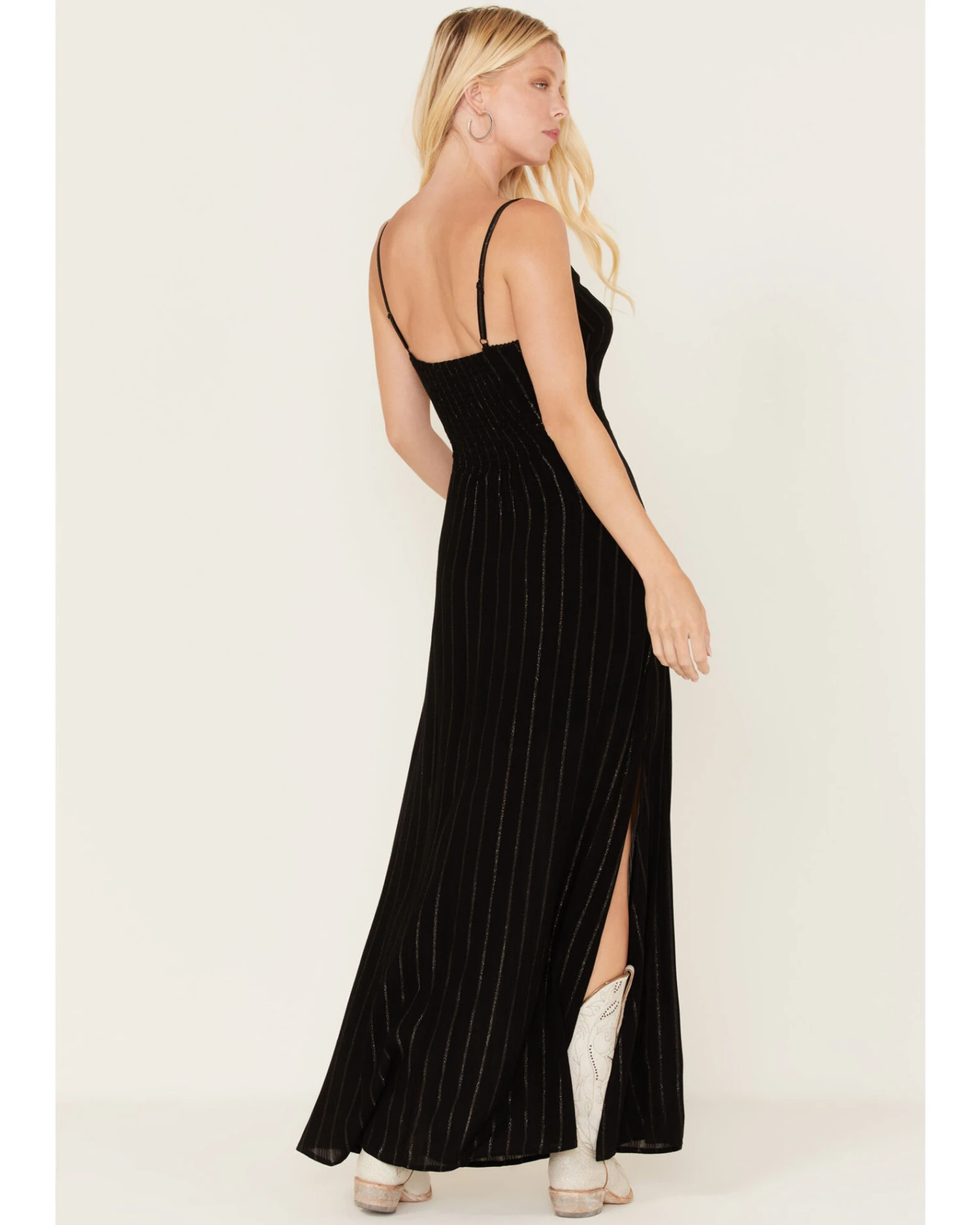 Idyllwind Women's Metallic Stripe Maxi Slip Dress 4 Idyllwind Women's Metallic Stripe Maxi Slip Dress - Image 2