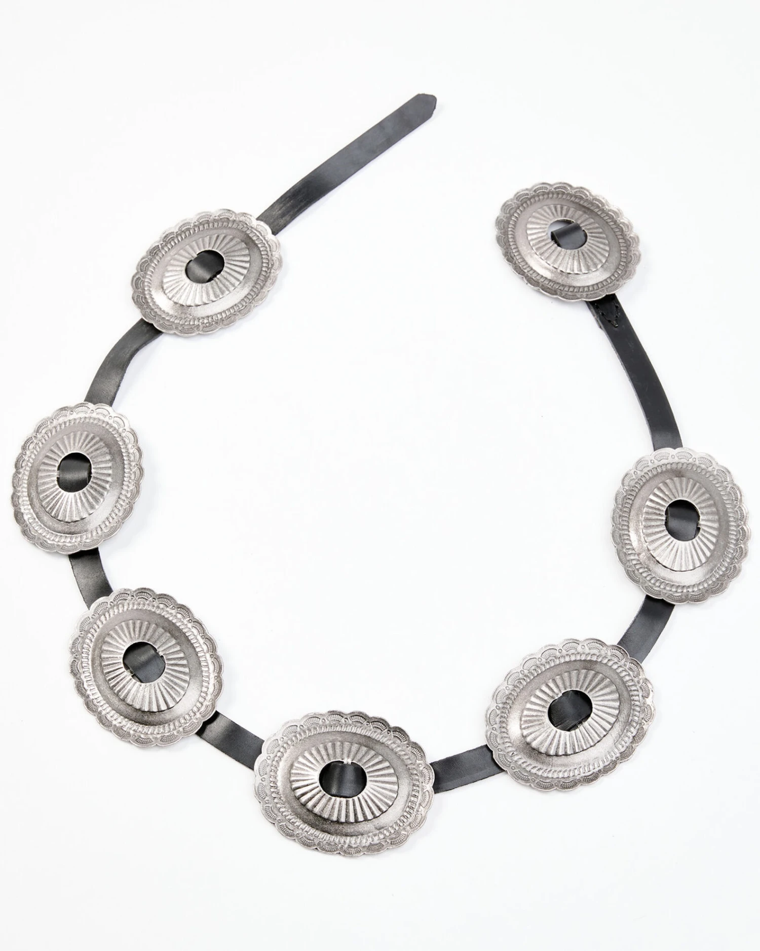 Double J Saddlery Women's Oval Concho Leather Belt 4 Double J Saddlery Women's Oval Concho Leather Belt - Image 2