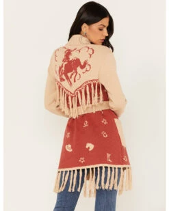 Idyllwind Women's Western Conversational Print Fringe Cardigan 9 Idyllwind Women's Western Conversational Print Fringe Cardigan -Western Cowboy Equipment Store 2000375739 213 P4