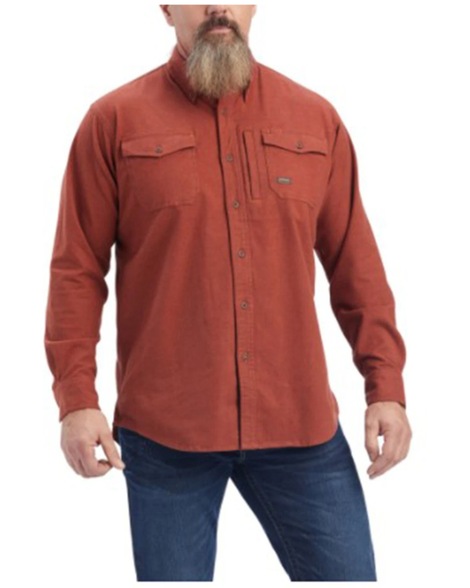 Ariat Men's Rebar DuraStretch Long Sleeve Button Down Flannel Work Shirt 3 Ariat Men's Rebar DuraStretch Long Sleeve Button Down Flannel Work Shirt