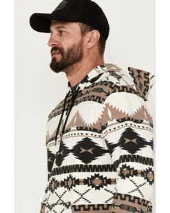 Powder River Outfitters Men's 1/4 Zip Southwestern Print Hooded Sweatshirt 9 Powder River Outfitters Men's 1/4 Zip Southwestern Print Hooded Sweatshirt -Western Cowboy Equipment Store 2000376230 101 P2