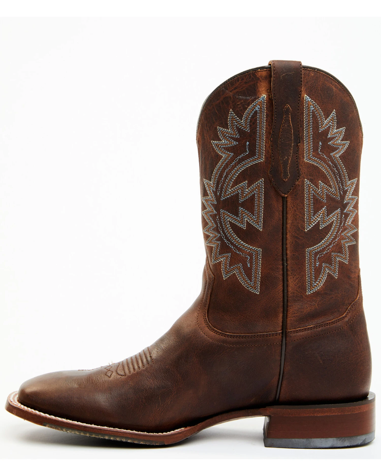 Cody James Men's Walnut Western Boots - Broad Square Toe 9 Cody James Men's Walnut Western Boots - Broad Square Toe - Image 7
