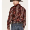 Rock & Roll Denim Men's Southwestern Stripe Stretch Long Sleeve Pearl Snap Shirt