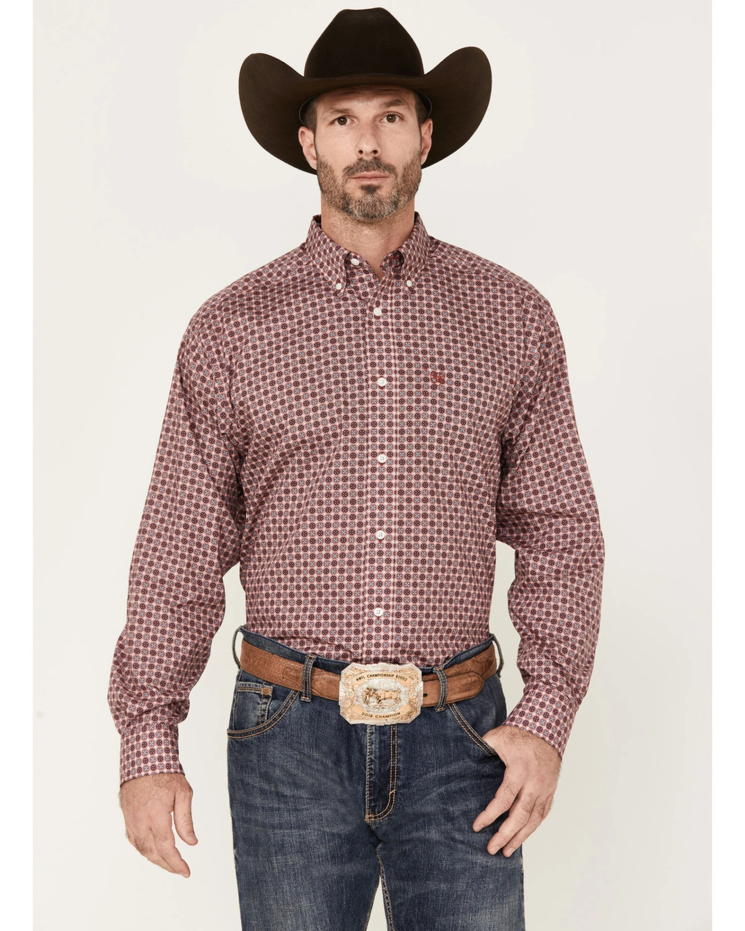 Ariat Men's Wrinkle Free Eldredge Classic Fit Long Sleeve Button-Down Shirt 4 Ariat Men's Wrinkle Free Eldredge Classic Fit Long Sleeve Button-Down Shirt - Image 2