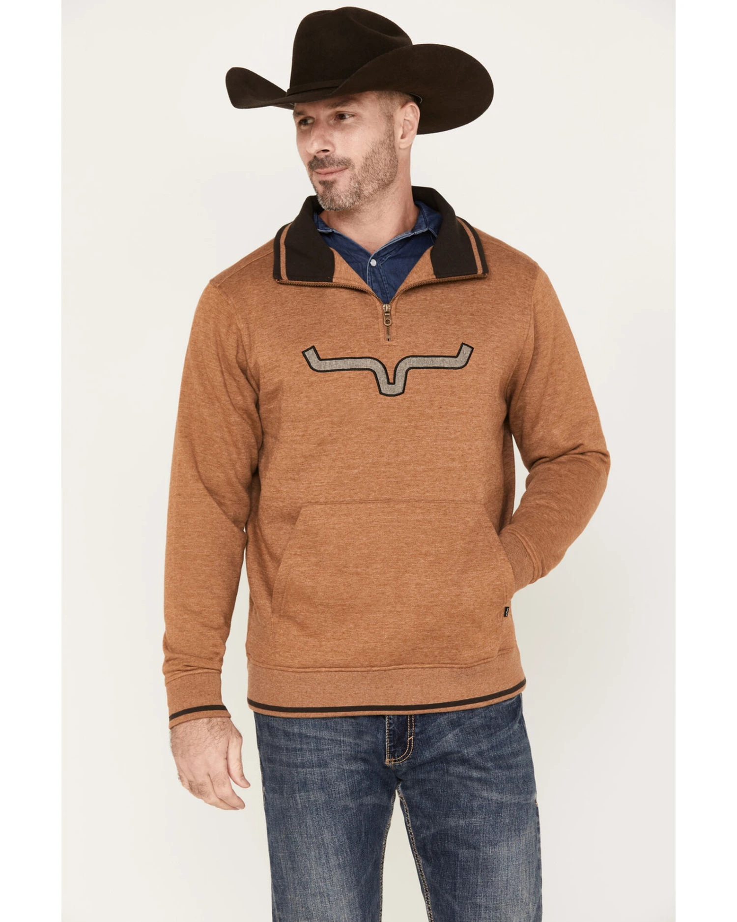 Kimes Ranch Men's Filmore 1/4 Zip Logo Pullover Sweatshirt 3 Kimes Ranch Men's Filmore 1/4 Zip Logo Pullover Sweatshirt