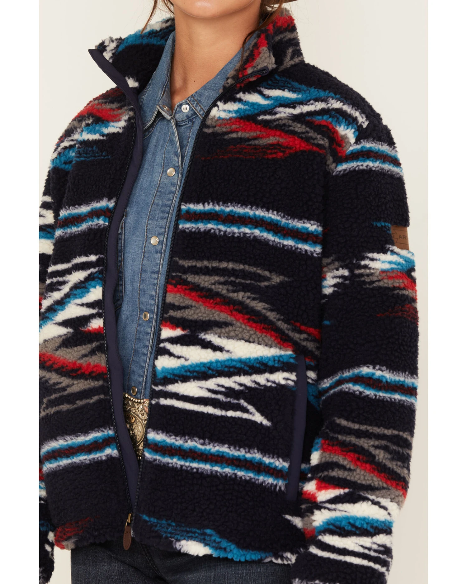 Ariat Women's Chimayo Southwestern Sherpa Jacket 4 Ariat Women's Chimayo Southwestern Sherpa Jacket - Image 2