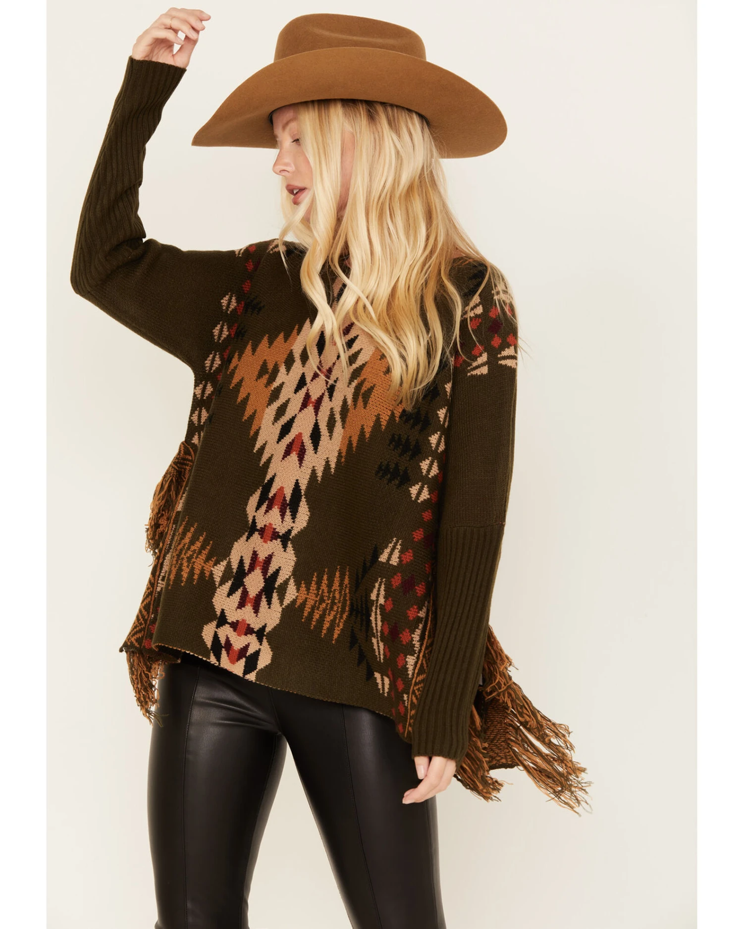 Cotton & Rye Women's Southwestern Print Knit Sweater 4 Cotton & Rye Women's Southwestern Print Knit Sweater - Image 2