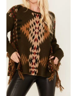 Cotton & Rye Women's Southwestern Print Knit Sweater 9 Cotton & Rye Women's Southwestern Print Knit Sweater -Western Cowboy Equipment Store 2000378263 341 P3