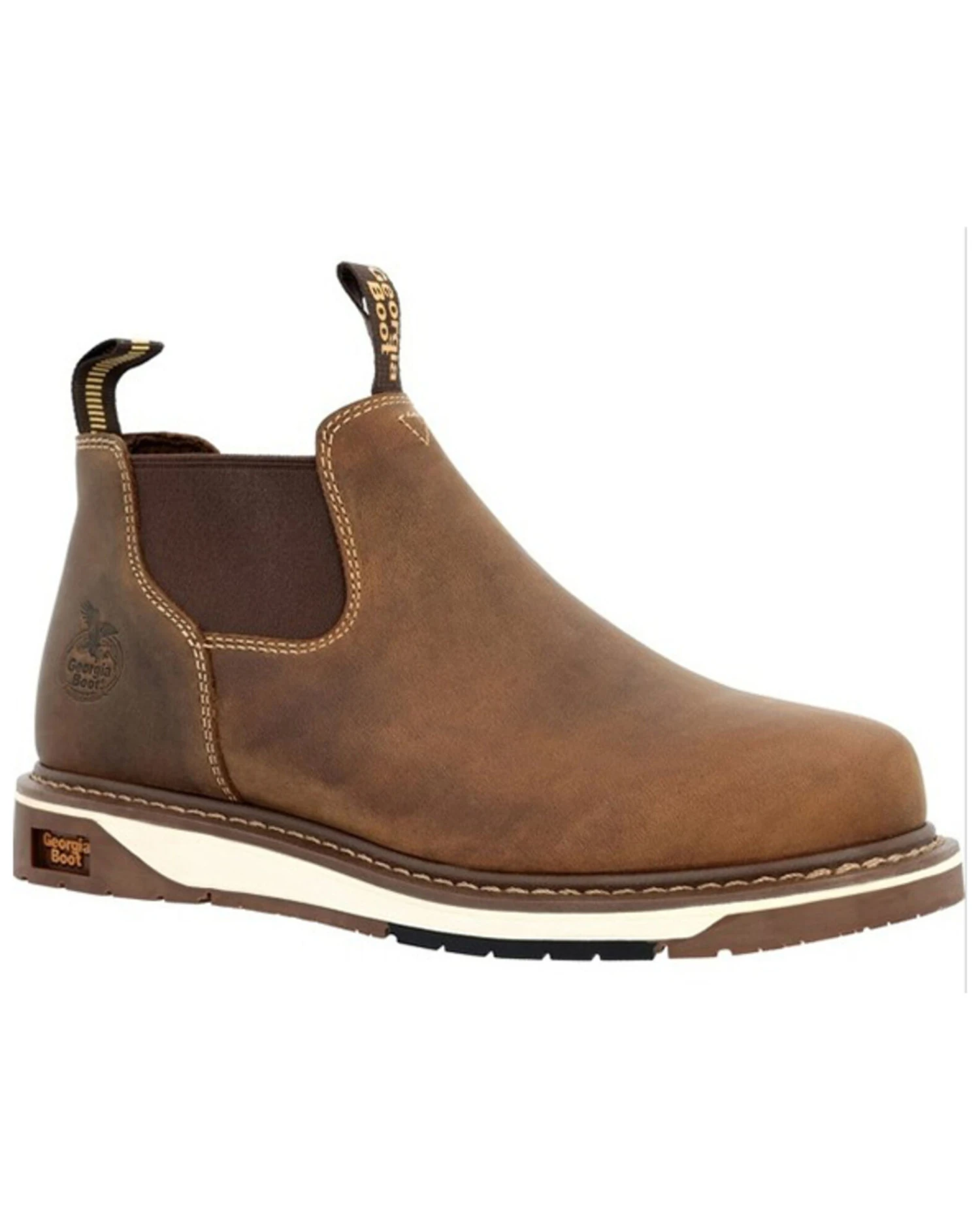 Georgia Boot Men's AMP LT Wedge Chelsea Romeo Work Boot - Round Toe 5 Georgia Boot Men's AMP LT Wedge Chelsea Romeo Work Boot - Round Toe - Image 3