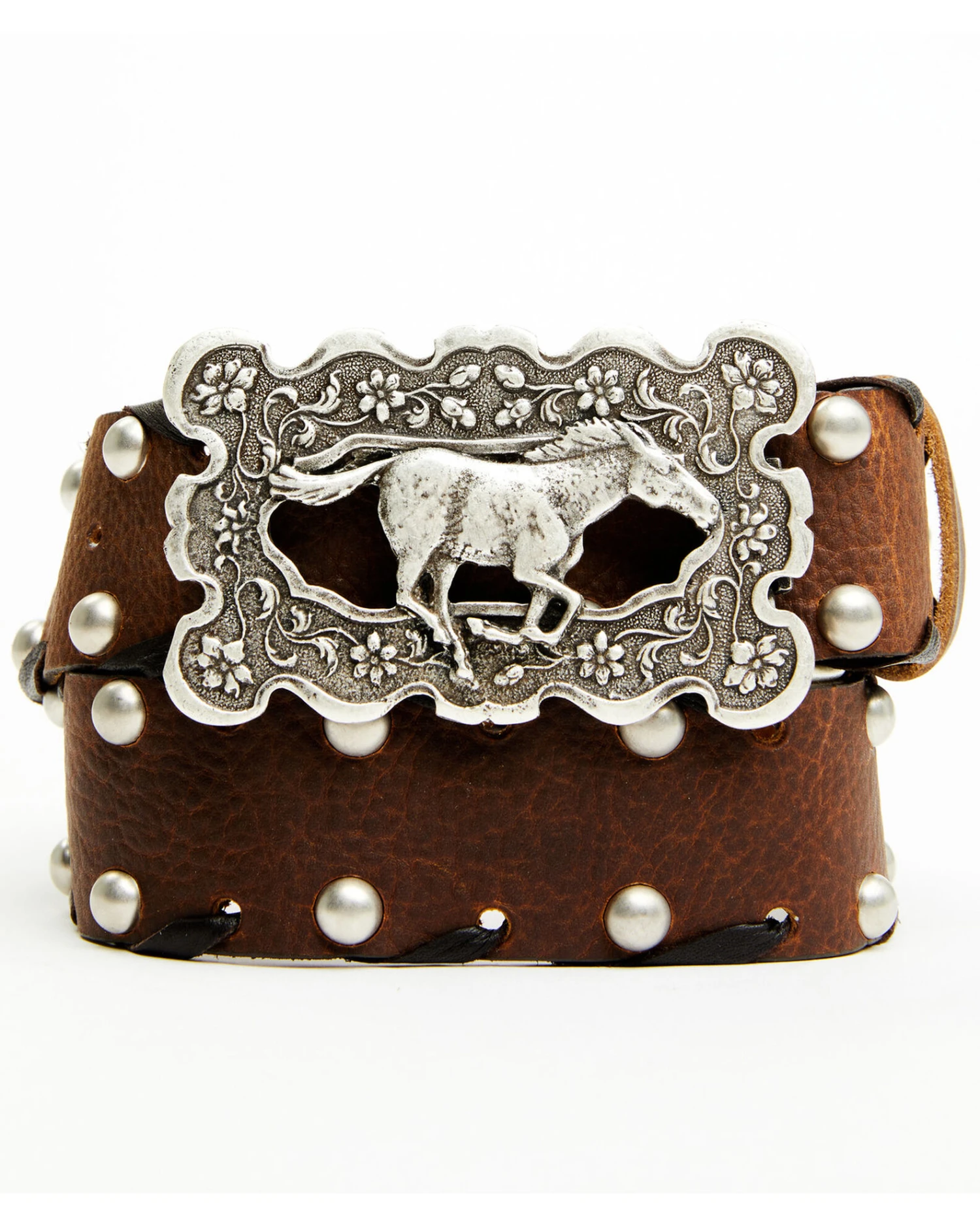 Tasha Polizzi Women's Gallup Studded Horse & Floral Buckle Belt 3 Tasha Polizzi Women's Gallup Studded Horse & Floral Buckle Belt