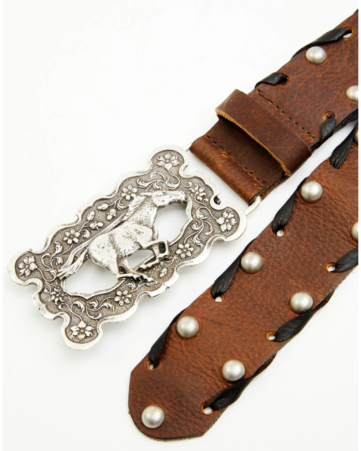 Tasha Polizzi Women's Gallup Studded Horse & Floral Buckle Belt 4 Tasha Polizzi Women's Gallup Studded Horse & Floral Buckle Belt - Image 2
