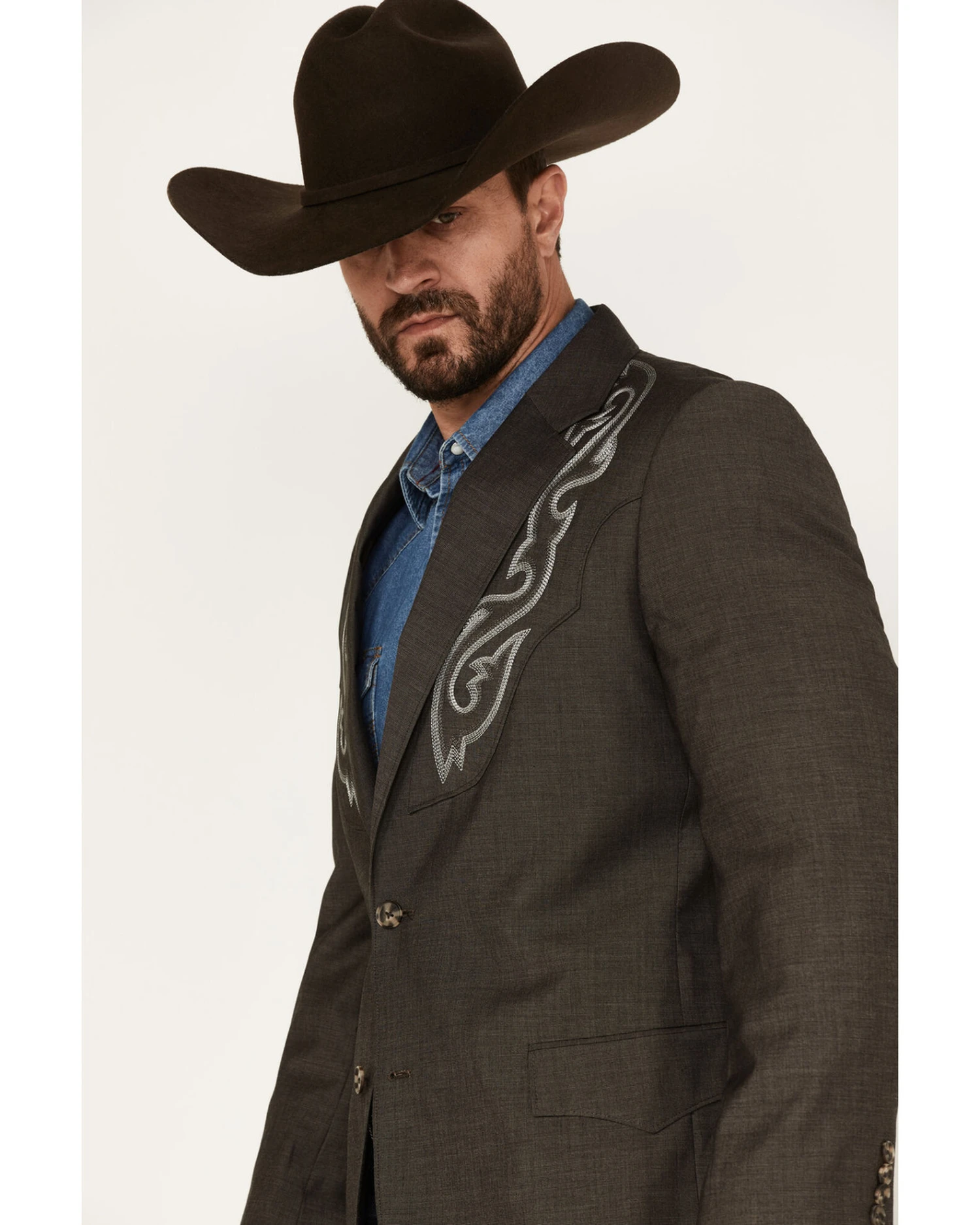 Cody James Men's Memphis Embroidered Boot Stitch Blazer 6 Cody James Men's Memphis Embroidered Boot Stitch Blazer - Image 4