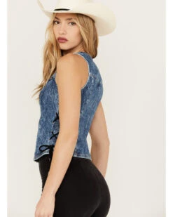 Wrangler X Fender Women's Lace-Up Denim Top 9 Wrangler X Fender Women's Lace-Up Denim Top -Western Cowboy Equipment Store 2000379696 400 P4