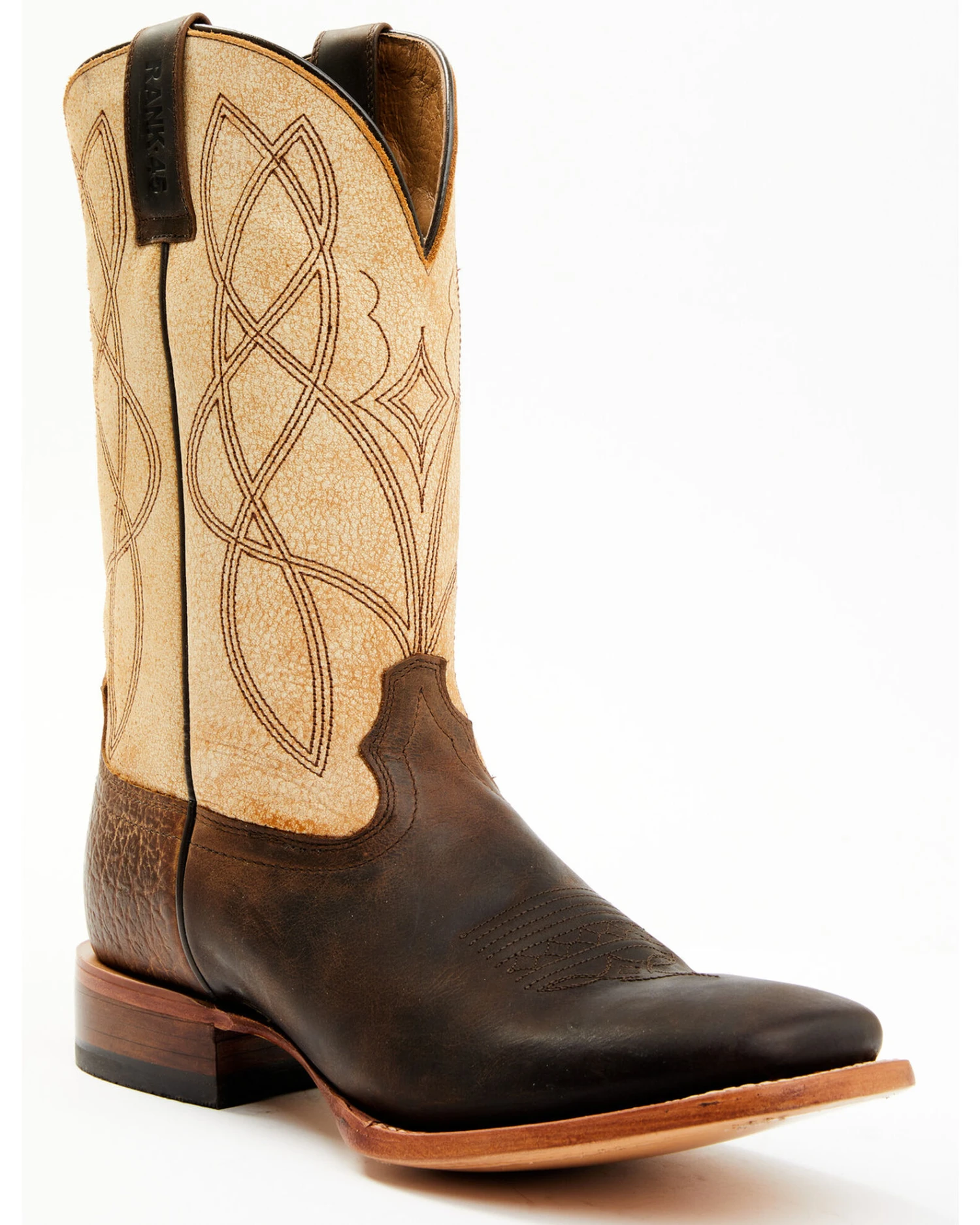 RANK 45 Men's Deuce Western Boots - Broad Square Toe 3 RANK 45 Men's Deuce Western Boots - Broad Square Toe