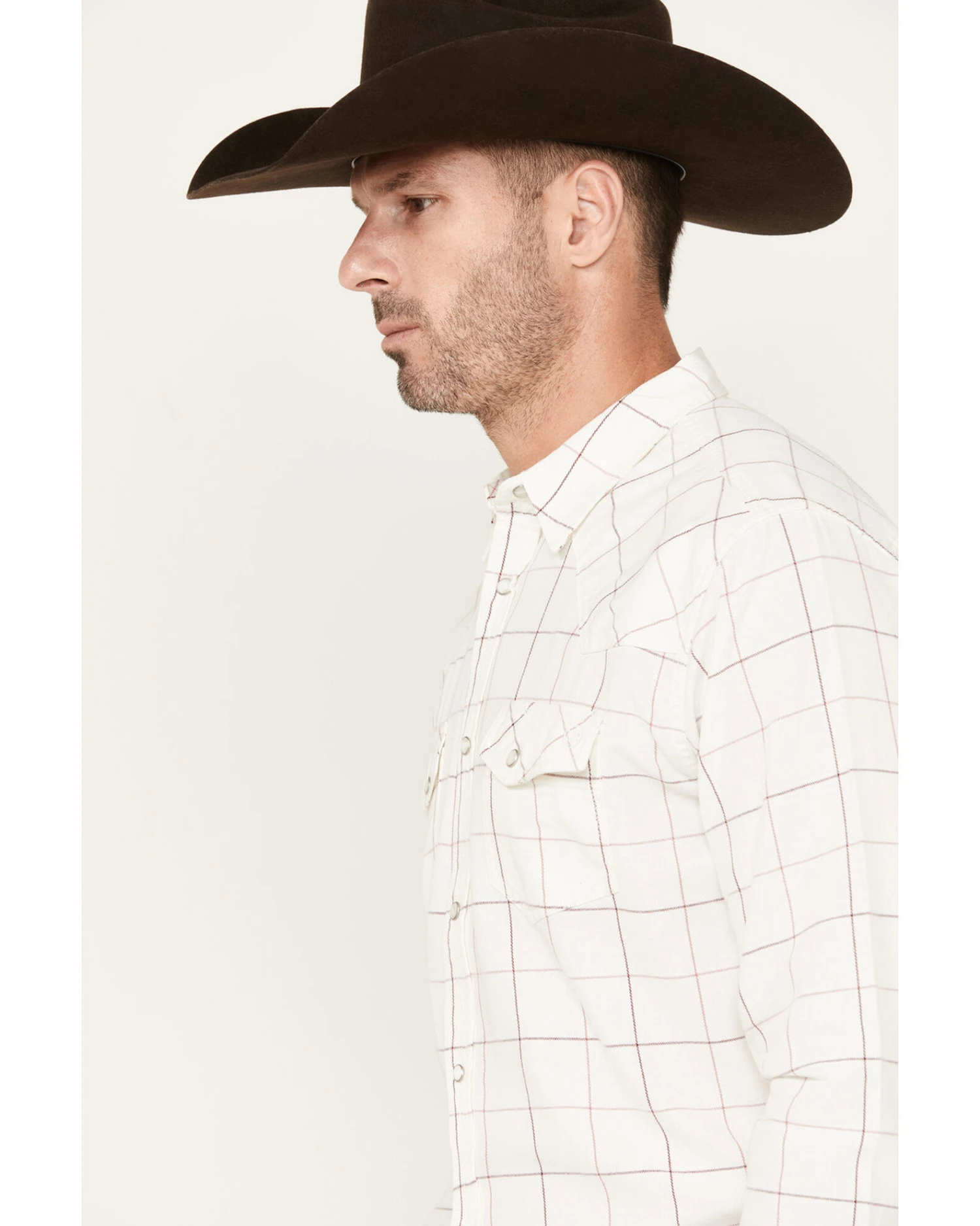 Blue Ranchwear Men's Twill Long Sleeve Pearl Snap Work Shirt 6 Blue Ranchwear Men's Twill Long Sleeve Pearl Snap Work Shirt - Image 4